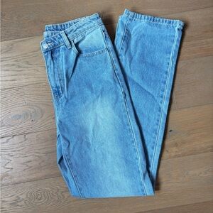 Crossover Asymmetrical Blue Jeans